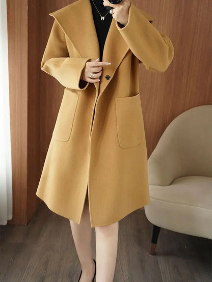 Women's Hooded Loose Sweater Cardigan Jacket